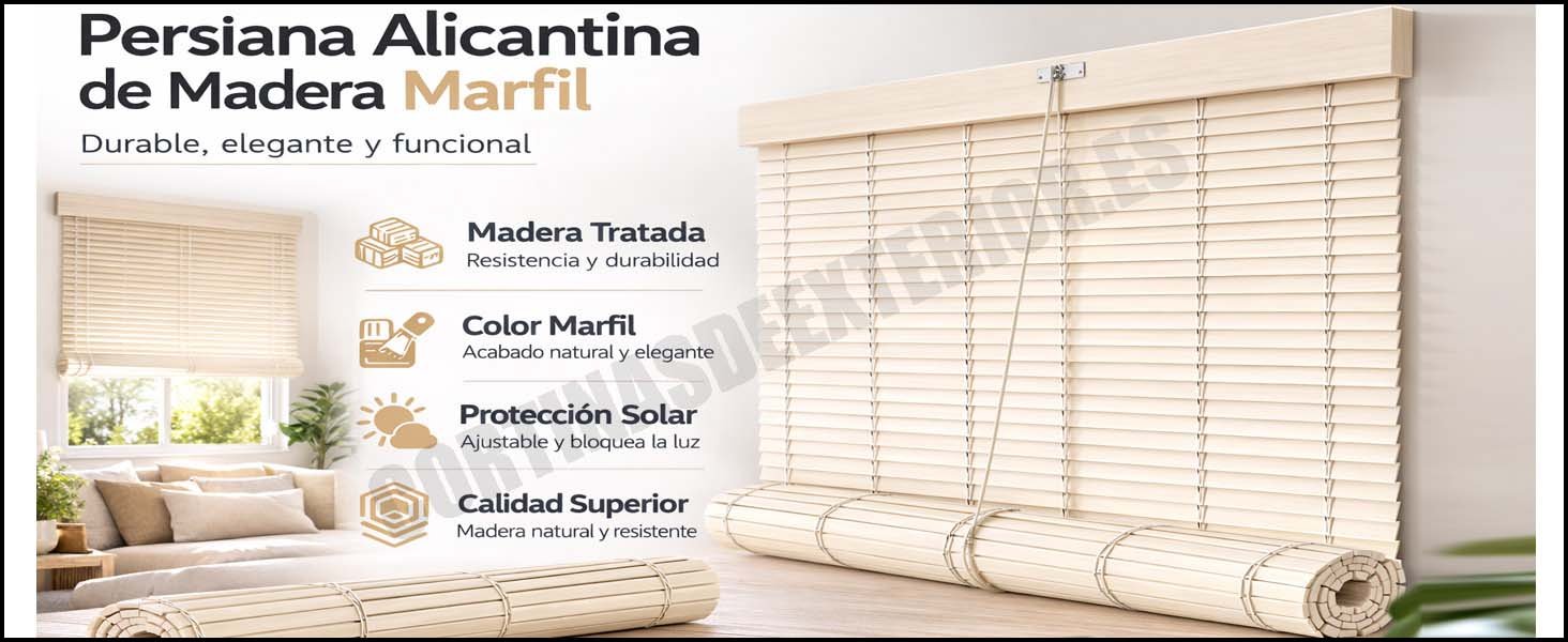 PERSIANA MADERA MARFIL